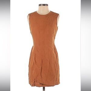 Silk linen blend mod mini dress